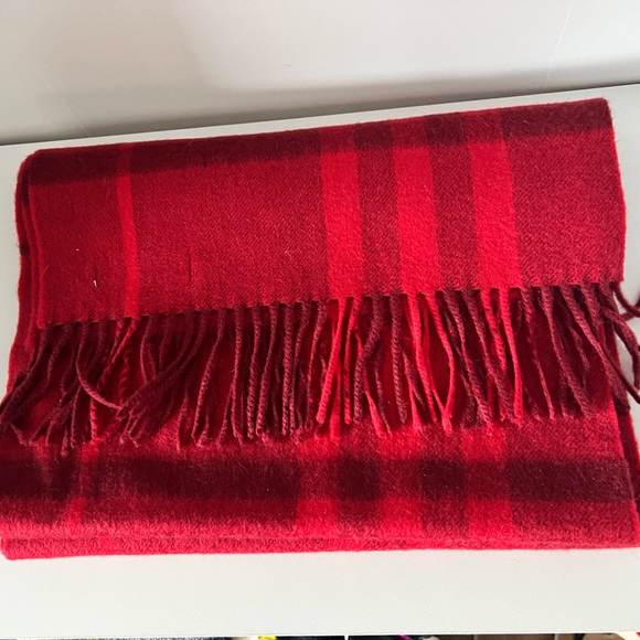 Burberry Red Scarf - Picture 1 of 2
